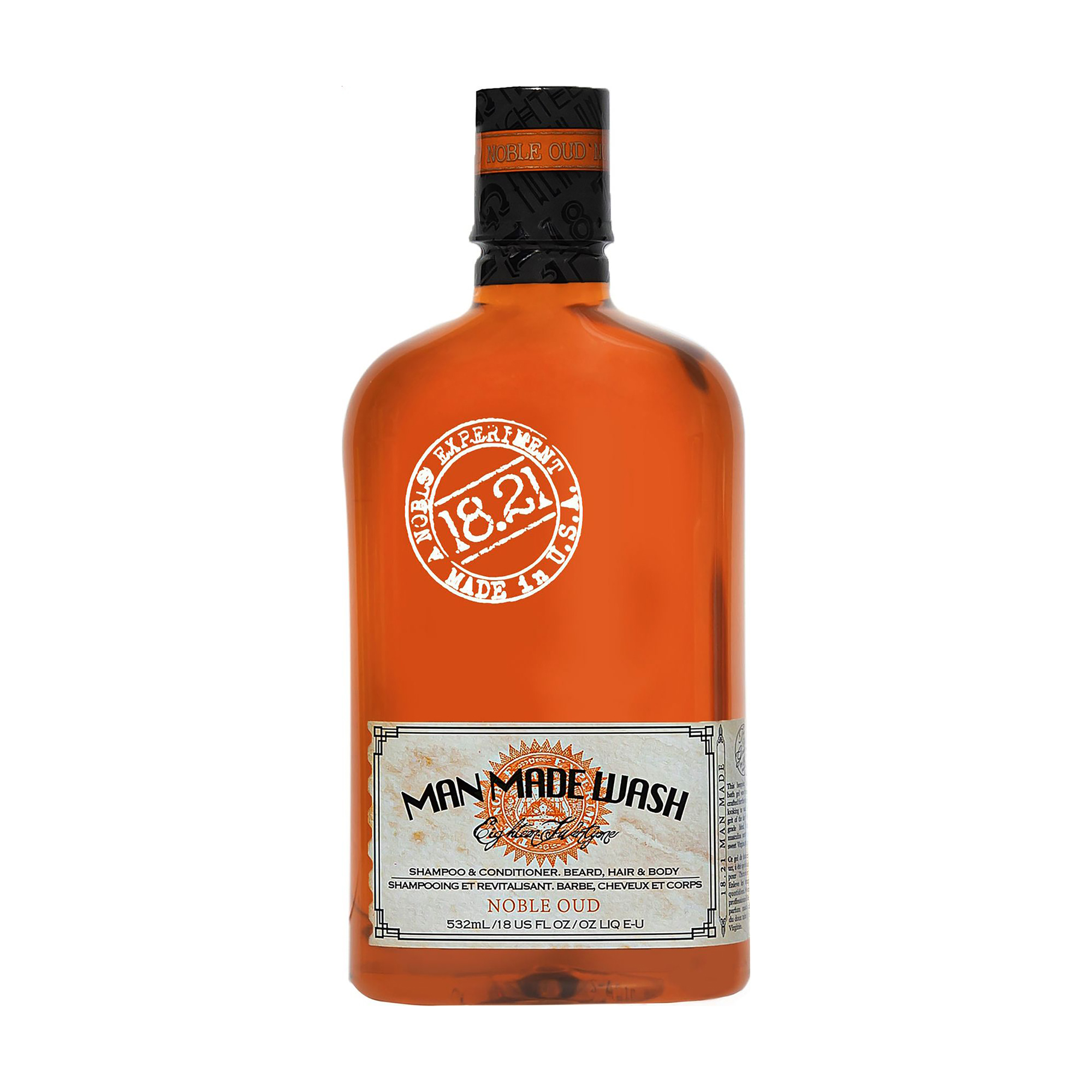 Чоловічий шампунь, гель для душу та кондиціонер 3 в 1 18.21 Man Made Wash, Noble Oud, 532 мл